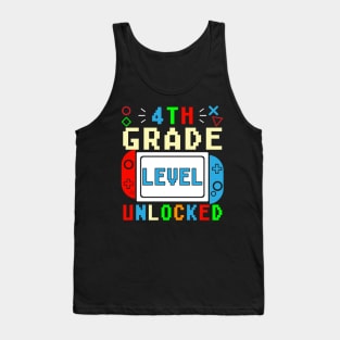 4th Grade Level Unlocked Video Game Tank Top